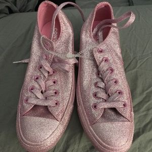 Pink glitter Converse size 8